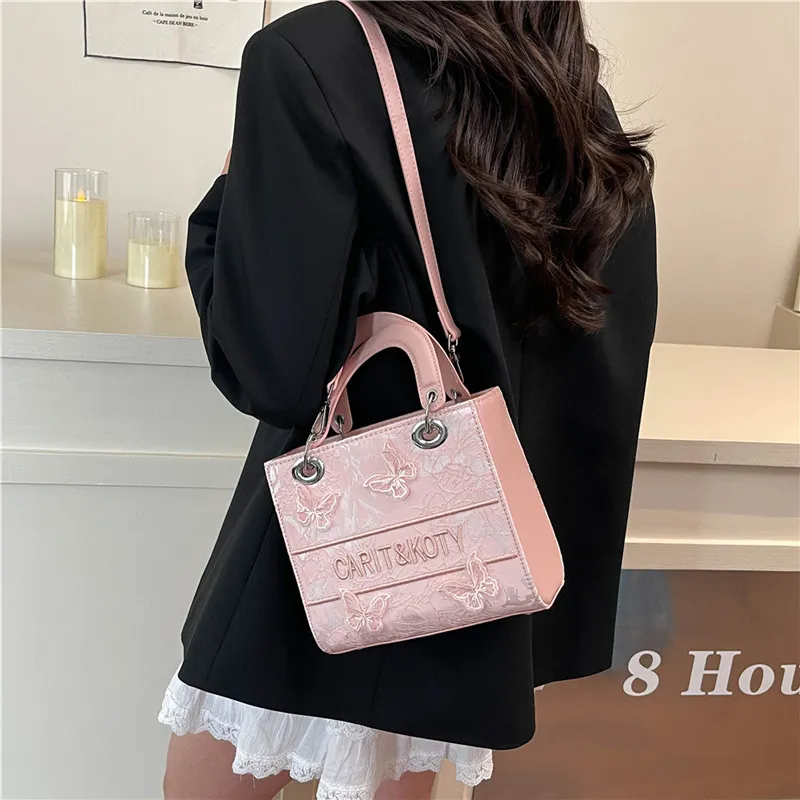 Yalu PU Handbag Regular Women's White/Black/Pink/Khaki-15