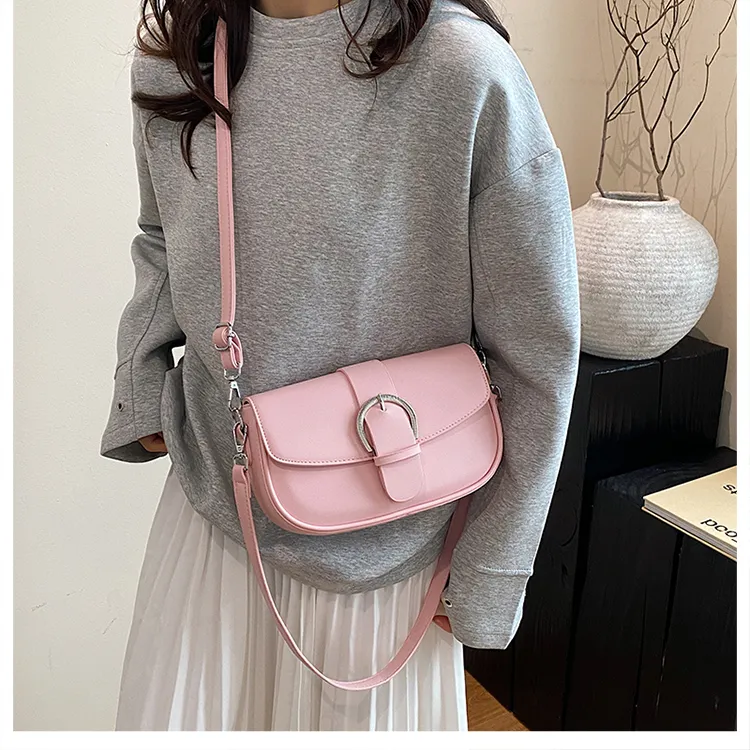 Yalu PU Shoulder Bag Women's White/Black/Khaki/Green/Pink/Brown-20