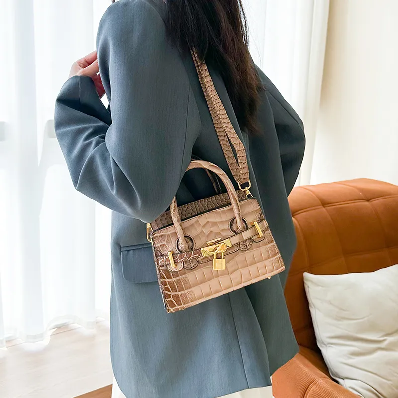 Yalu PU One Shoulder Handbag Women's White/Gray/Black/Khaki/Brown/Pink-14