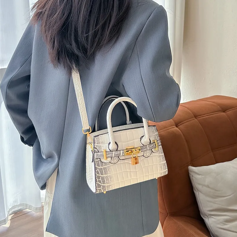 Yalu PU One Shoulder Handbag Women's White/Gray/Black/Khaki/Brown/Pink-3