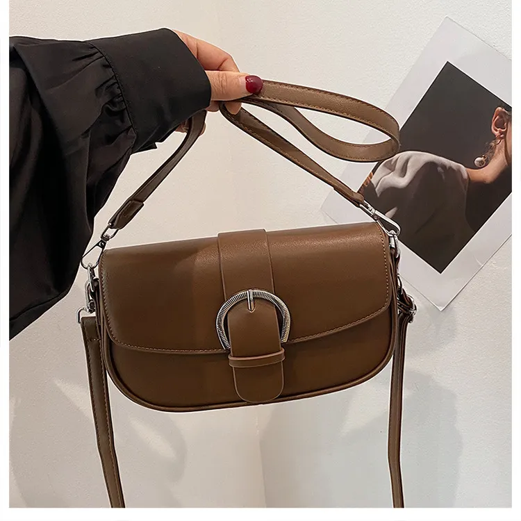 Yalu PU Shoulder Bag Women's White/Black/Khaki/Green/Pink/Brown-29
