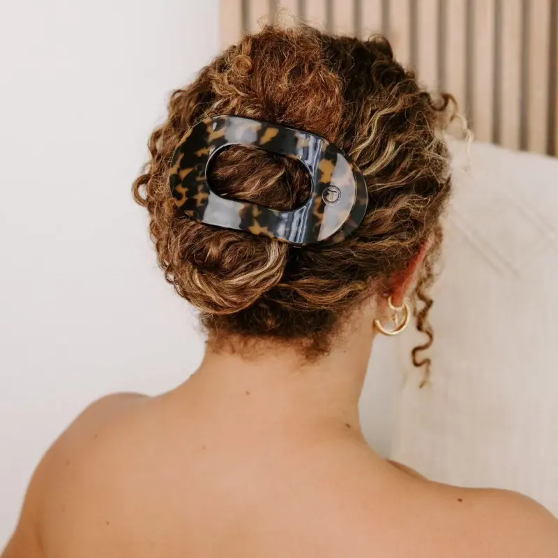TELETIES Resin Hair Clips Women's Apricot/Brown-2