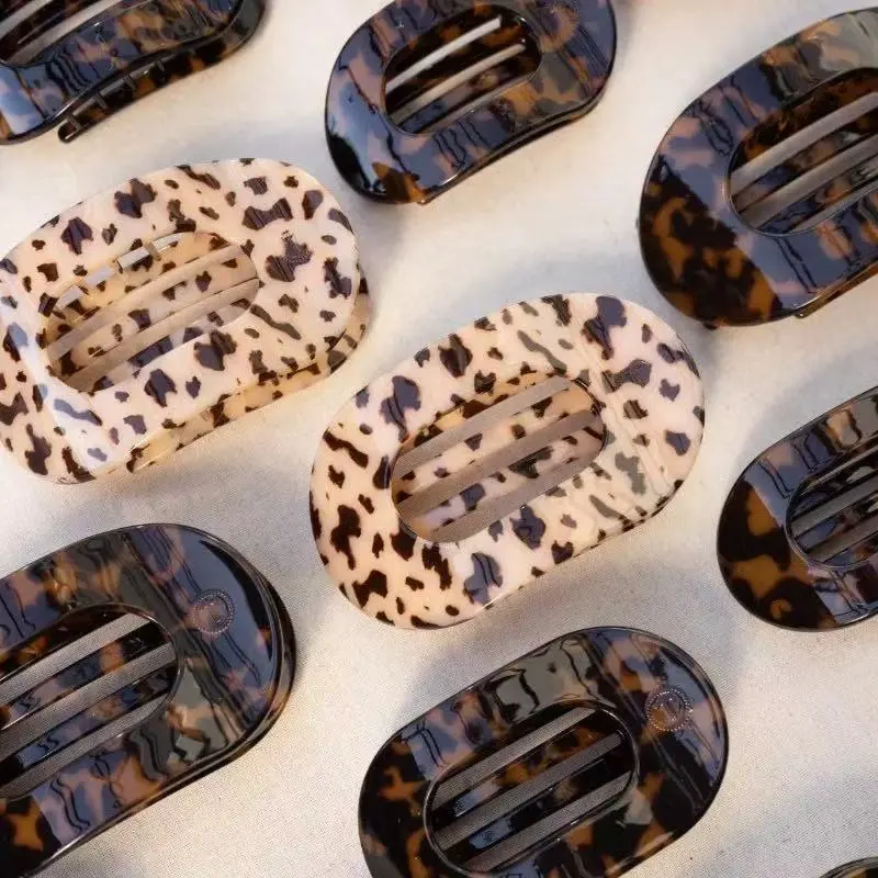 TELETIES Resin Hair Clips Women's Apricot/Brown-4