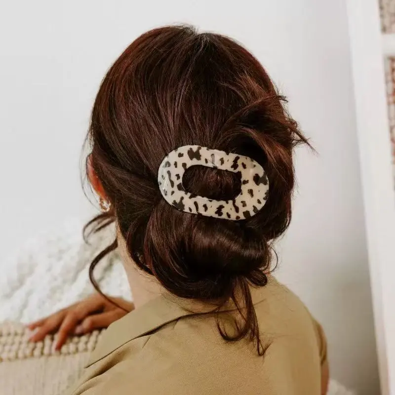 TELETIES Resin Hair Clips Women's Apricot/Brown-8