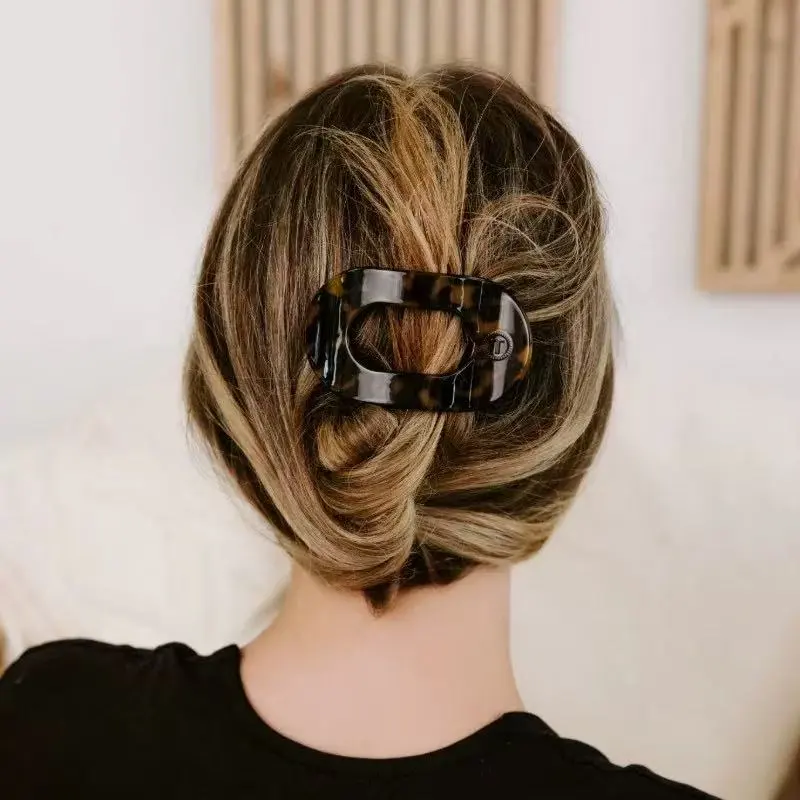 TELETIES Resin Hair Clips Women's Apricot/Brown-1
