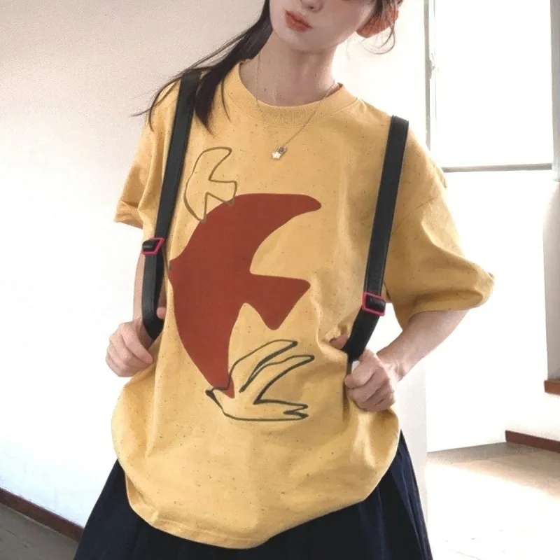 GOSO T Shirts Women's Yellow-5