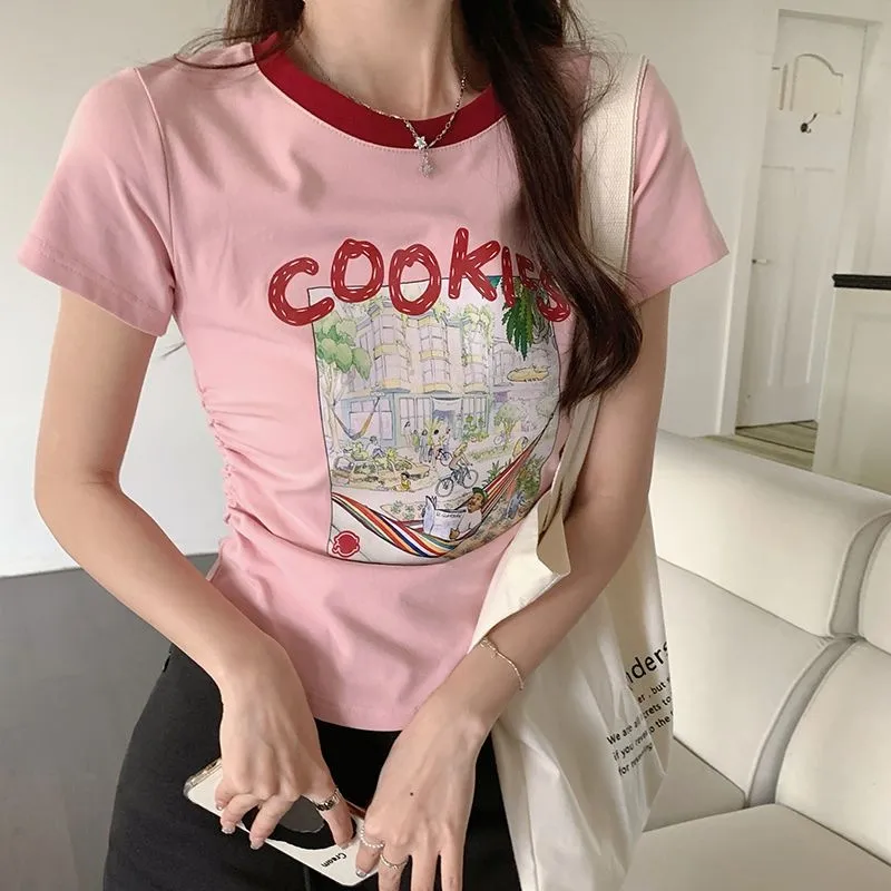 GOSO T Shirts Women's Pink-3