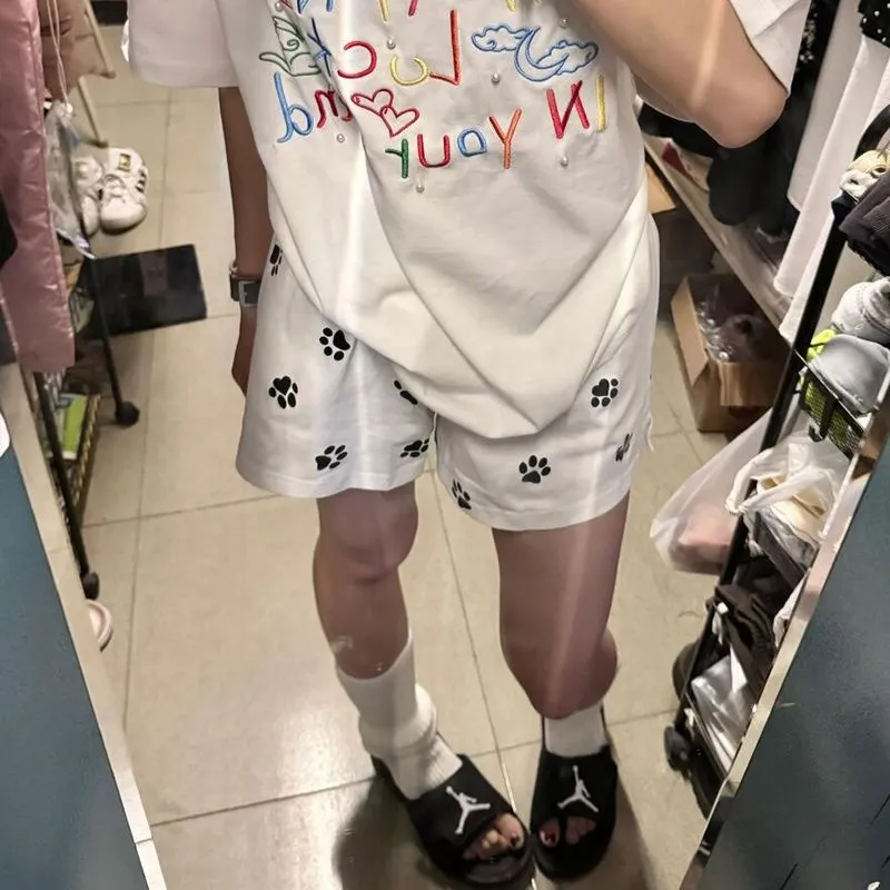 GOSO Casual Shorts Women's White-4