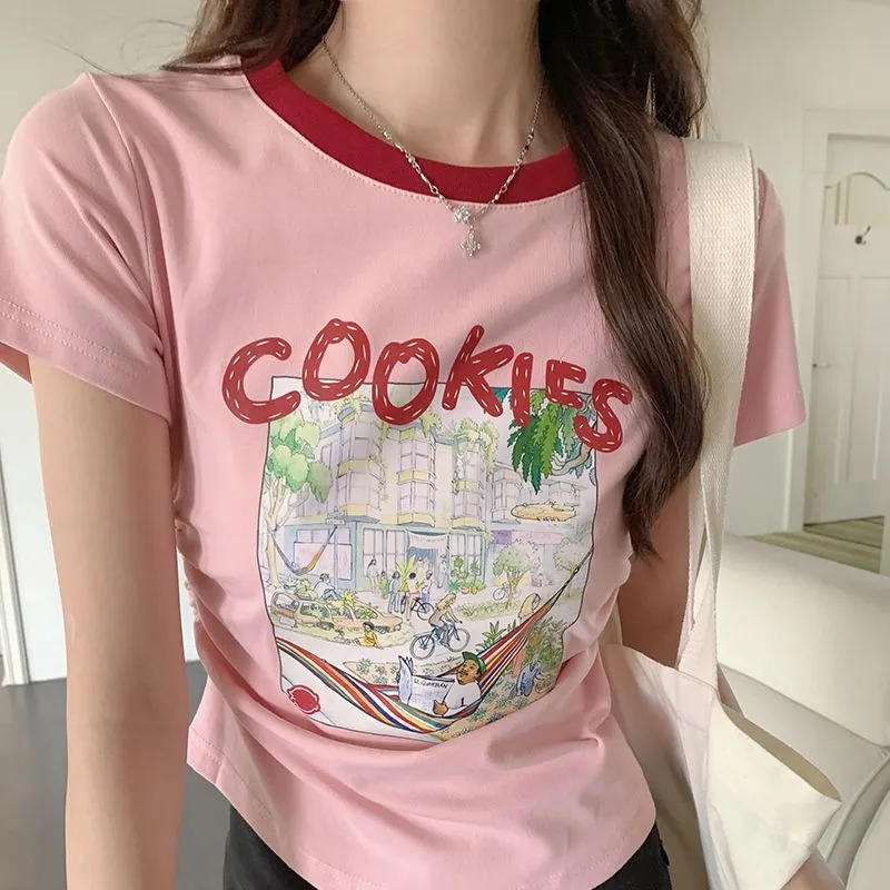 GOSO T Shirts Women's Pink-1