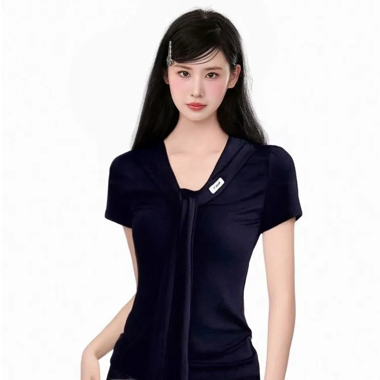 GOSO T Shirts Women's Navy Blue-2