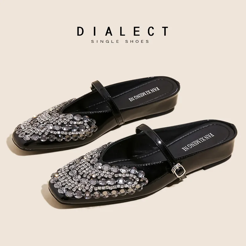 Lan Miao Abrasion Resistant Slip Resistant Closed Toe Slippers Women's-12