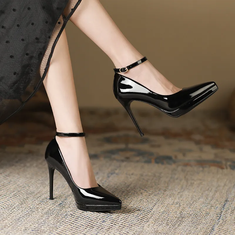 Lan Miao Slim Heel High Heels 10CM Women's-2