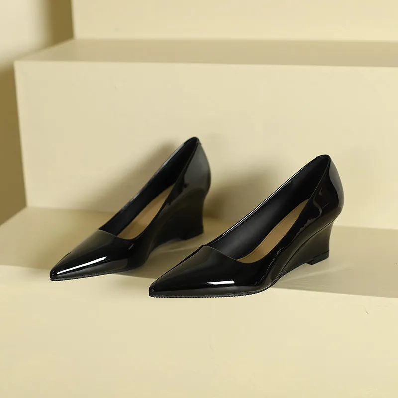 Lan Miao Wedge Heel High Heels Women's-13