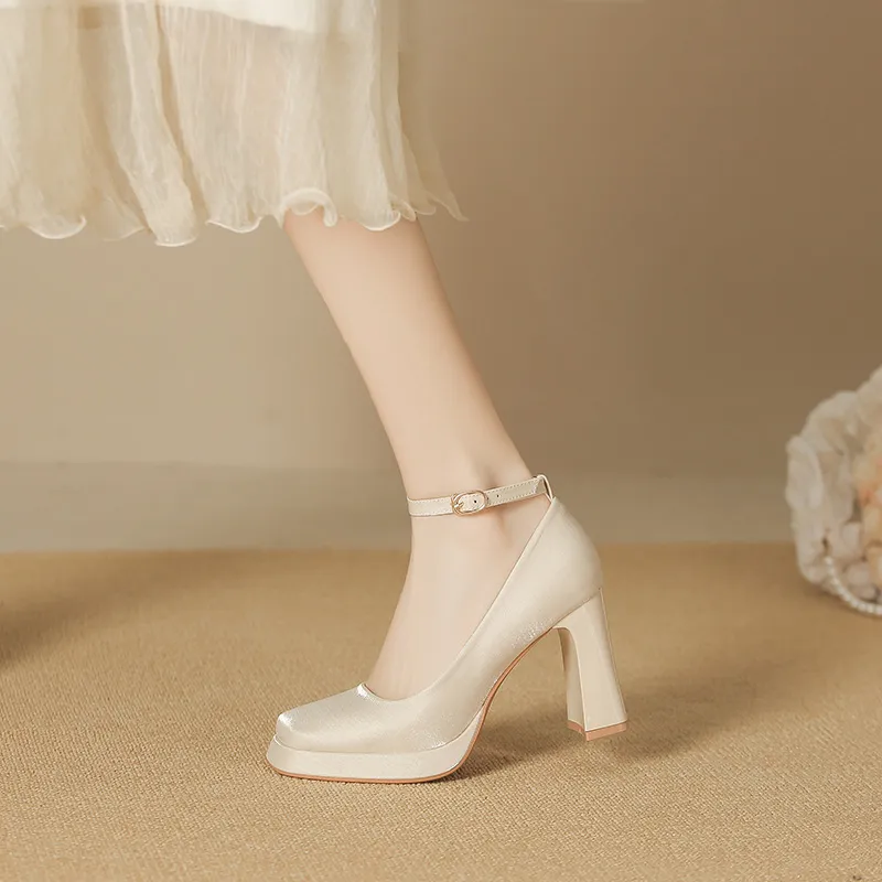 Lan Miao Chunky Heel High Heels Women's-11