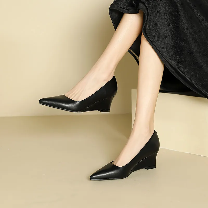 Lan Miao Wedge Heel High Heels Women's-11