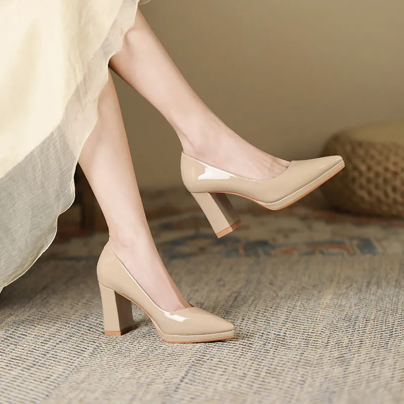 Lan Miao Chunky Heel High Heels Women's-18