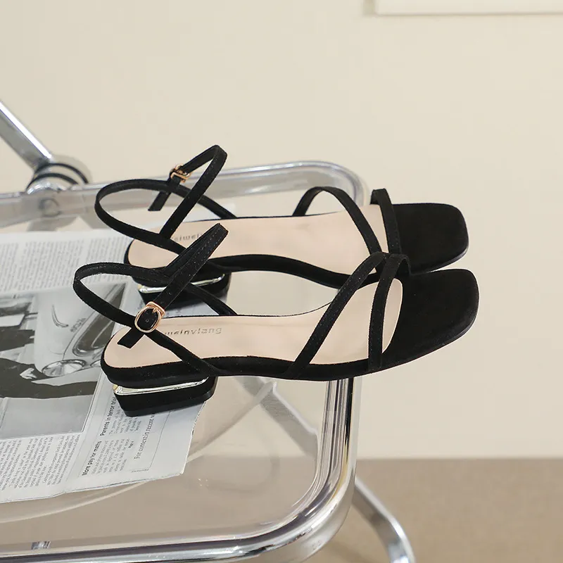 Lan Miao One Strap Sandals Flat Women's-1