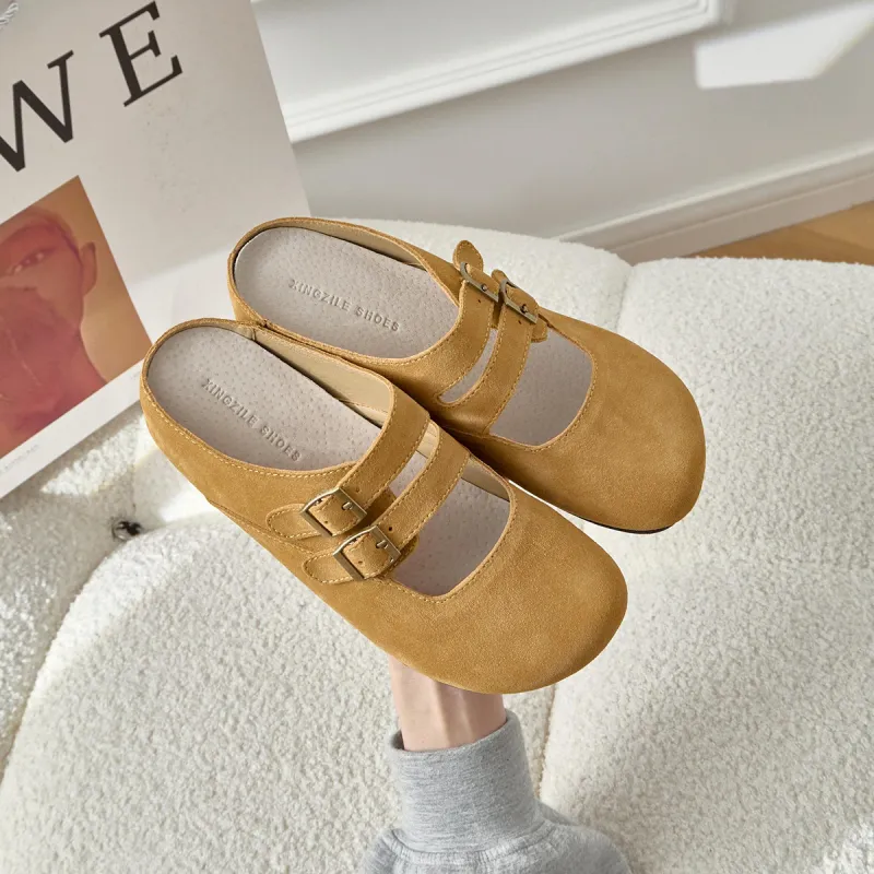 Lan Miao Slip Resistant Closed Toe Slippers Women's Yellow-1