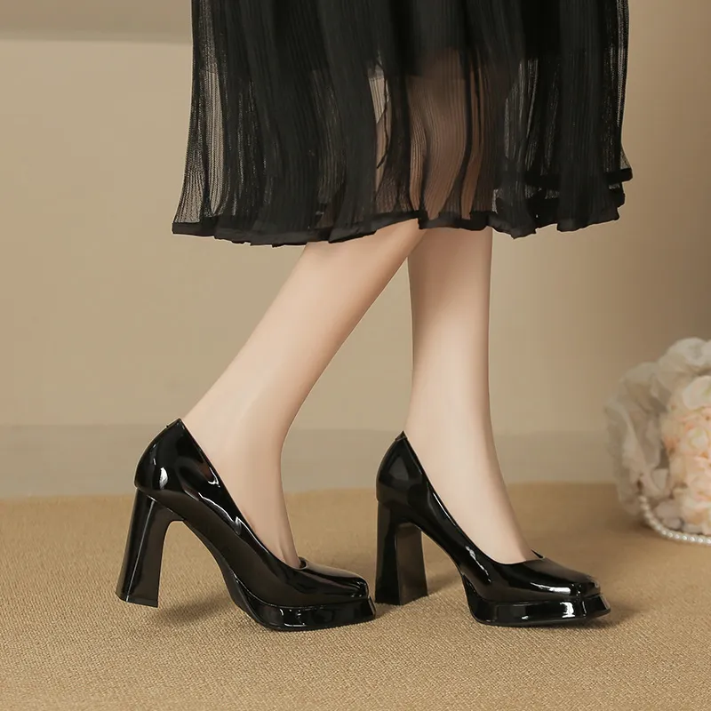 Lan Miao Chunky Heel High Heels Women's-11