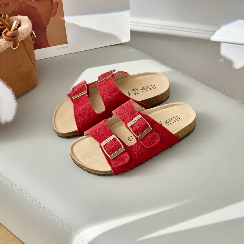Lan Miao Slip Resistant Slide Slippers Women's Gemstone Red-3