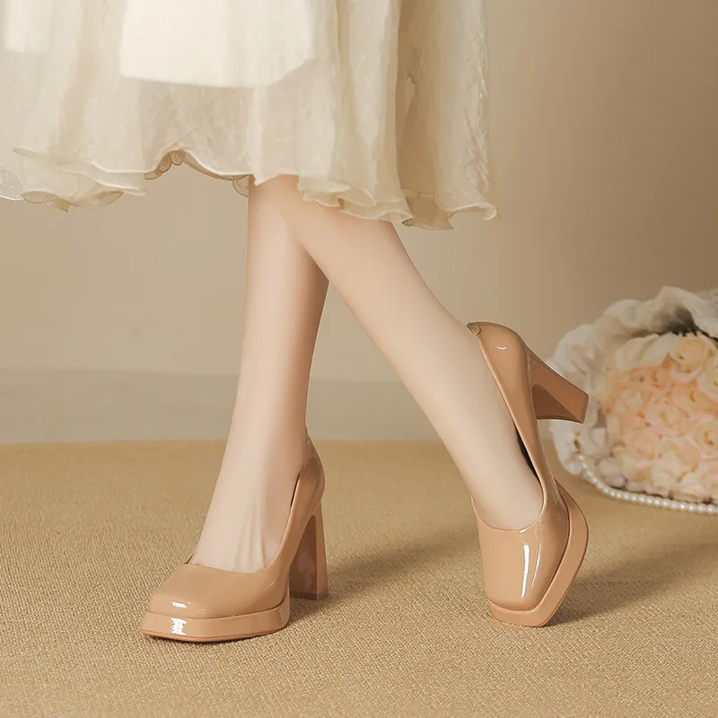 Lan Miao Chunky Heel High Heels Women's-2