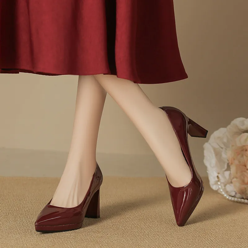 Lan Miao Chunky Heel High Heels Women's-20