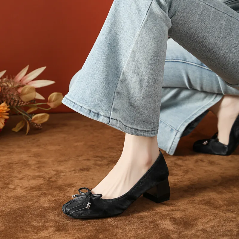 Lan Miao Chunky Heel High Heels Women's-8