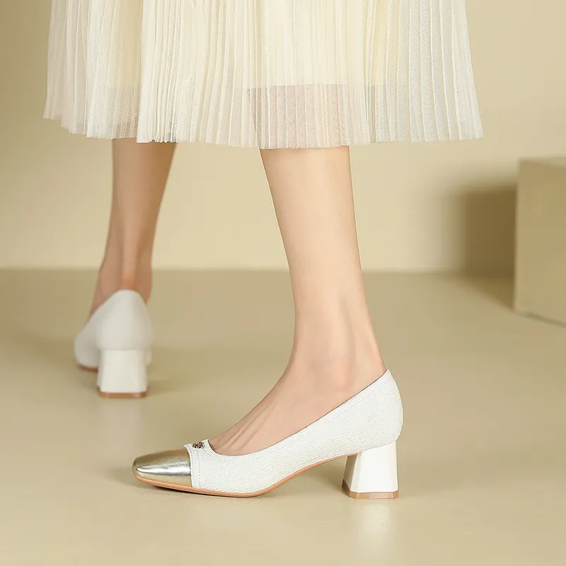 Lan Miao Chunky Heel High Heels 5CM Women's-3