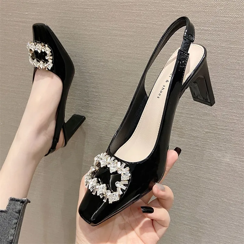 Lan Miao Chunky Heel High Heels Women's-16