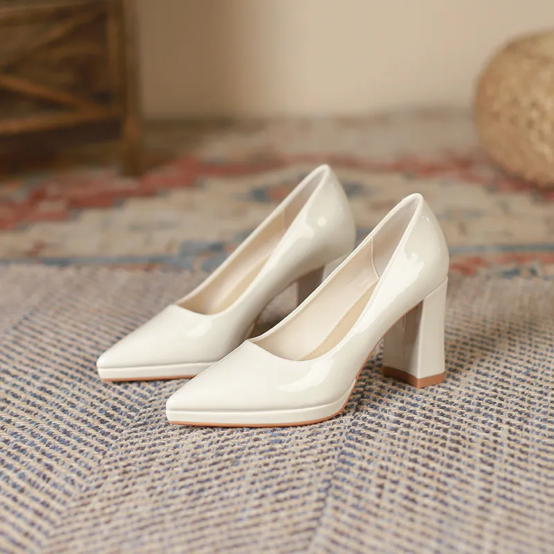 Lan Miao Chunky Heel High Heels Women's-13