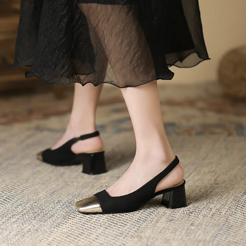 Lan Miao Chunky Heel High Heels 5CM Women's-8
