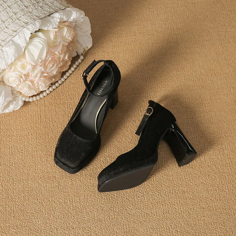 Lan Miao Chunky Heel High Heels Women's-6