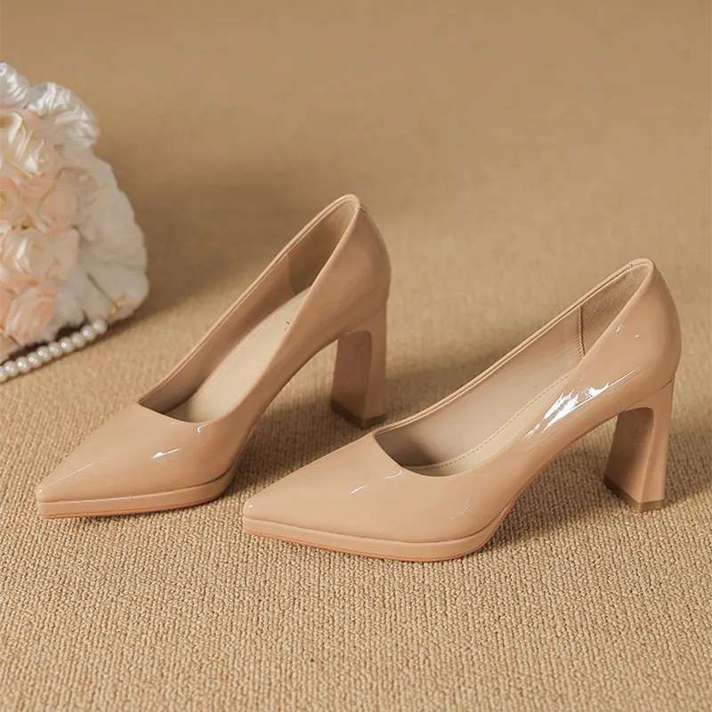 Lan Miao Chunky Heel High Heels Women's-12