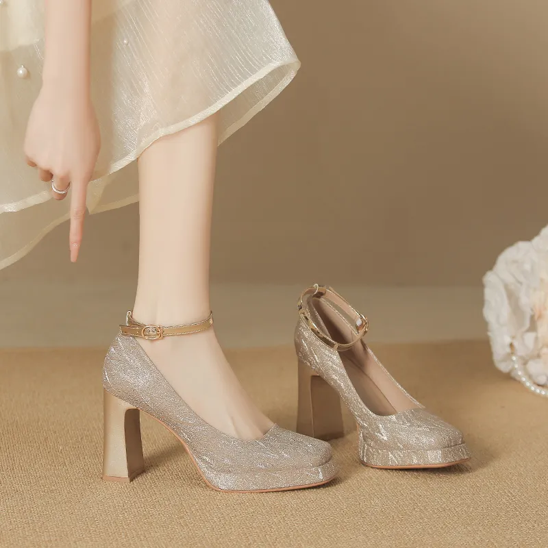 Lan Miao Chunky Heel High Heels Women's-10