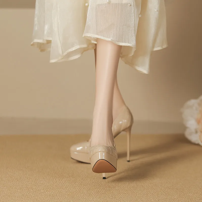 Lan Miao Slim Heel High Heels Women's-8