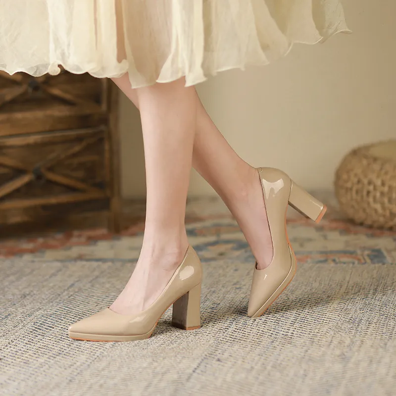 Lan Miao Chunky Heel High Heels Women's-16