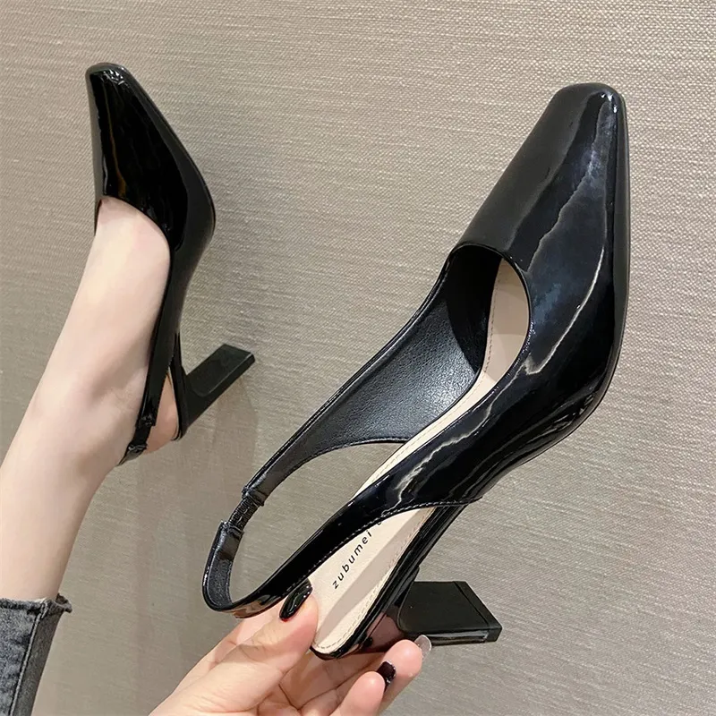 Lan Miao Chunky Heel High Heels Women's-4