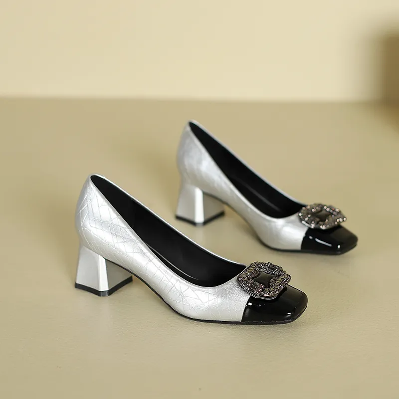 Lan Miao Chunky Heel High Heels 5CM Women's-6