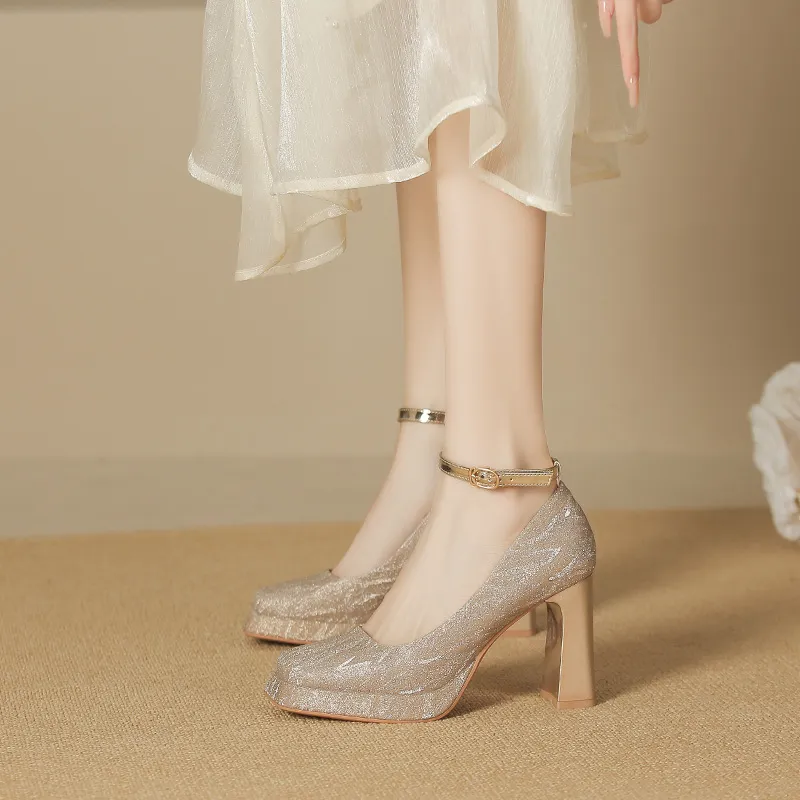 Lan Miao Chunky Heel High Heels Women's-7