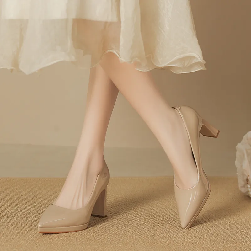 Lan Miao Chunky Heel High Heels Women's-15