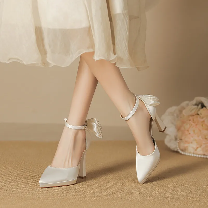Lan Miao Slim Heel High Heels 10CM Women's-11