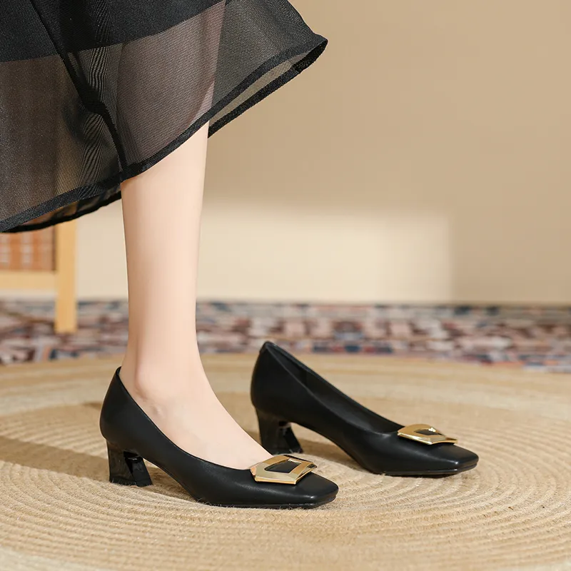 Lan Miao Chunky Heel High Heels 4CM Women's-20