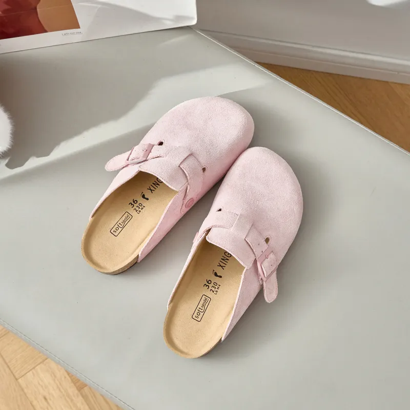 Lan Miao Slip Resistant Closed Toe Slippers Women's Light Pink-1