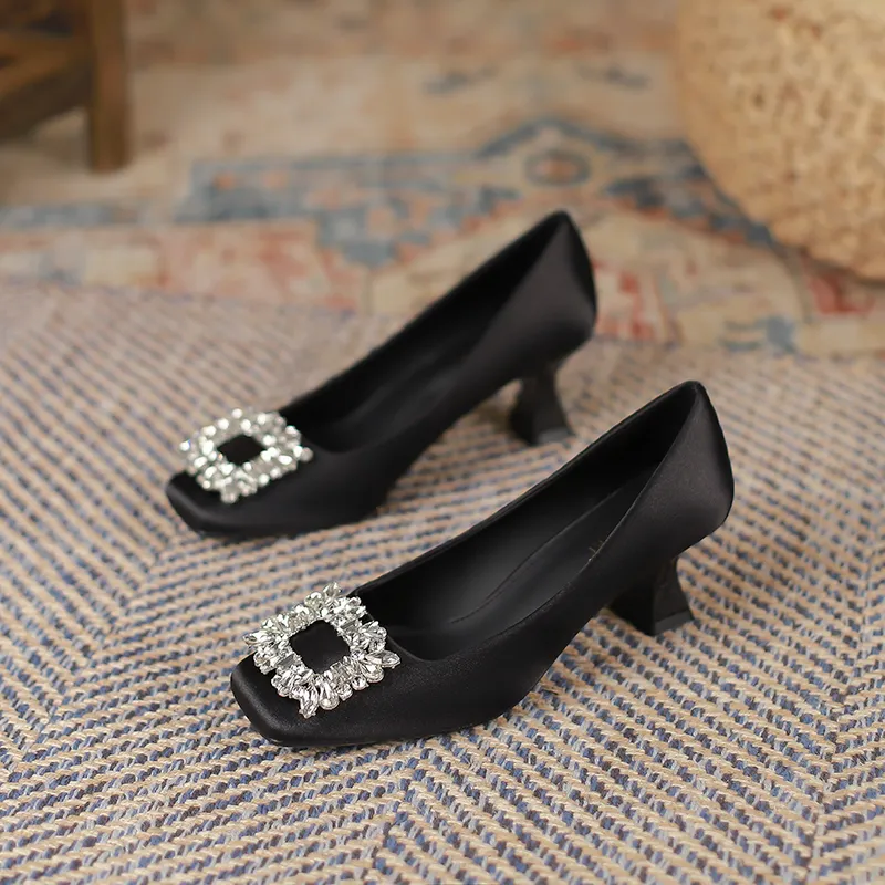 Lan Miao High Heels Women's Silver Gray/Dusty Pink/Black-20