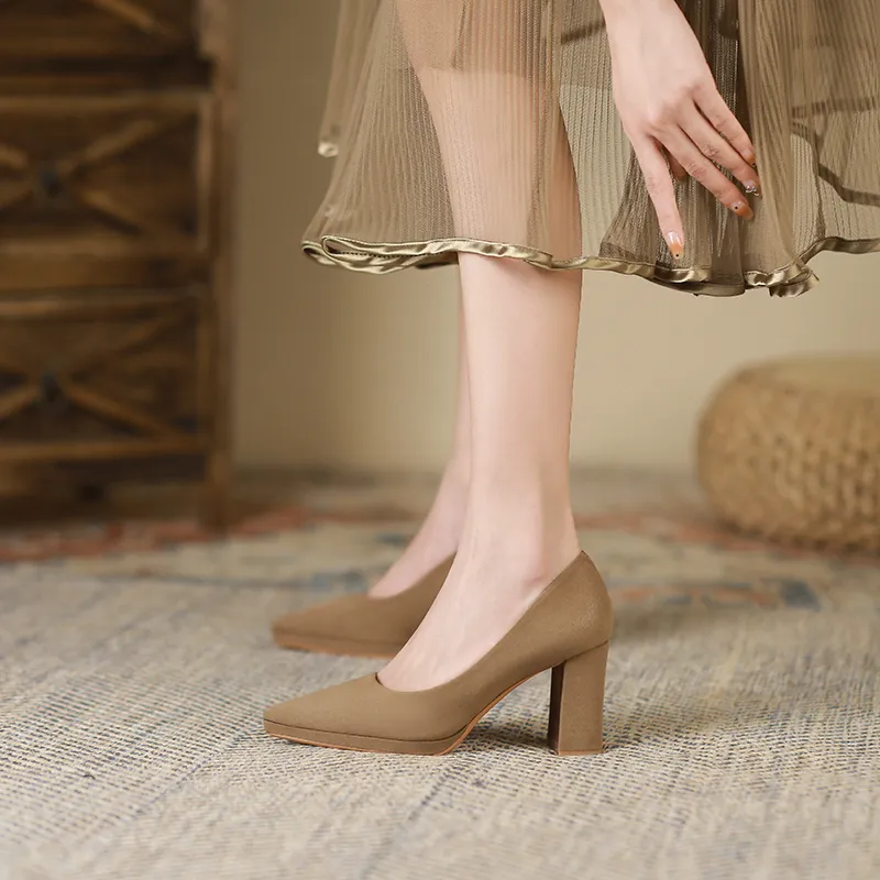 Lan Miao Chunky Heel High Heels Women's-15