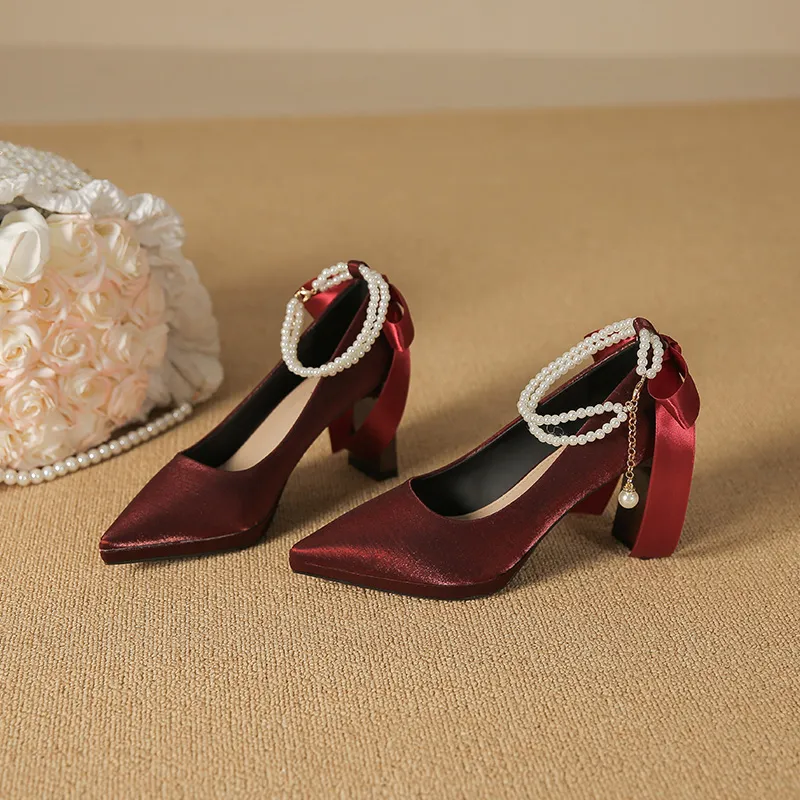 Lan Miao Chunky Heel High Heels Women's-13