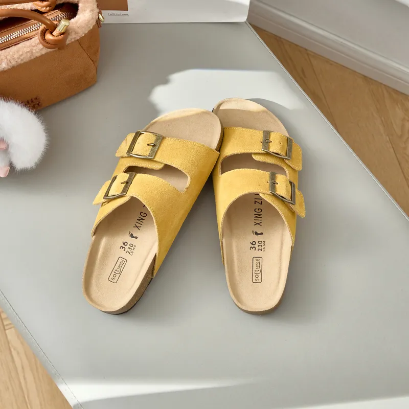 Lan Miao Slip Resistant Slide Slippers Women's Lemon-2