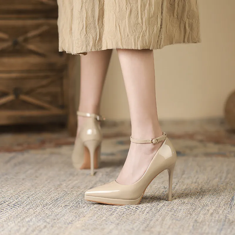 Lan Miao Slim Heel High Heels 10CM Women's-10