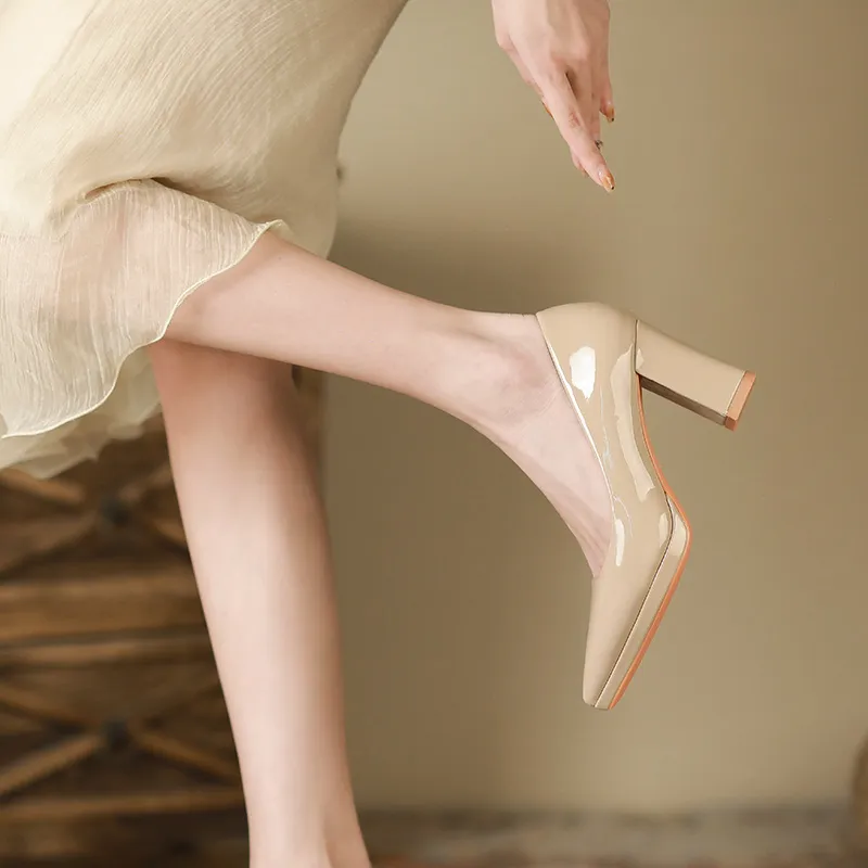 Lan Miao Chunky Heel High Heels Women's-19