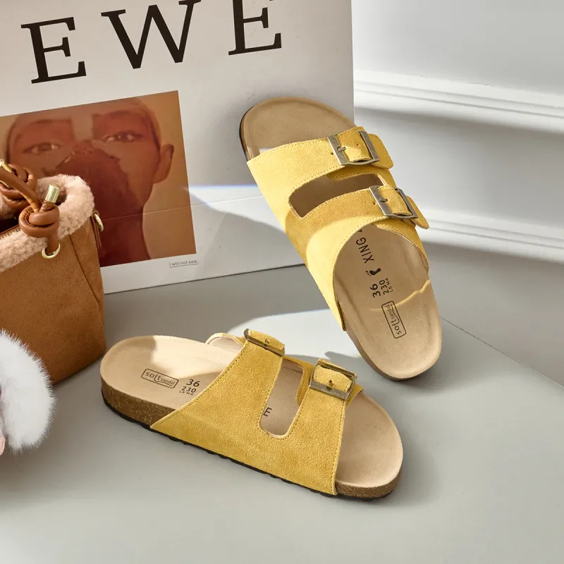 Lan Miao Slip Resistant Slide Slippers Women's Lemon-4